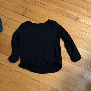 Old Navy Girls Black Long Sleeve Crew Top